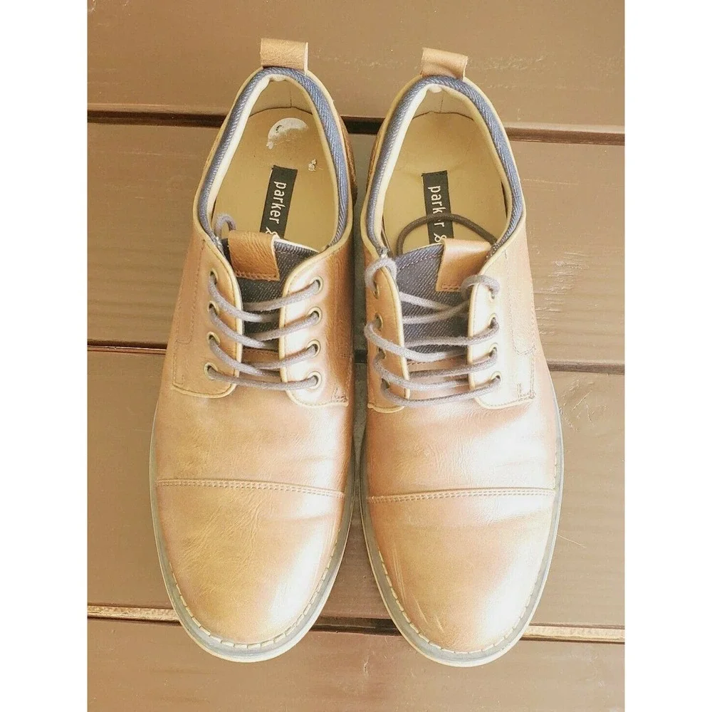 Parker & Sky Men's Brown Lace Up Edwin Oxford Style Shoes. Size 8.5‎